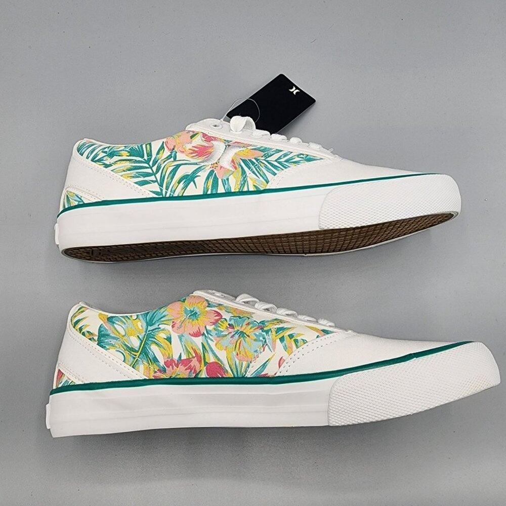 Hurley NIB Kayo lace tropical floral print sneakers woman's size 9.5 - Picture 3 of 9